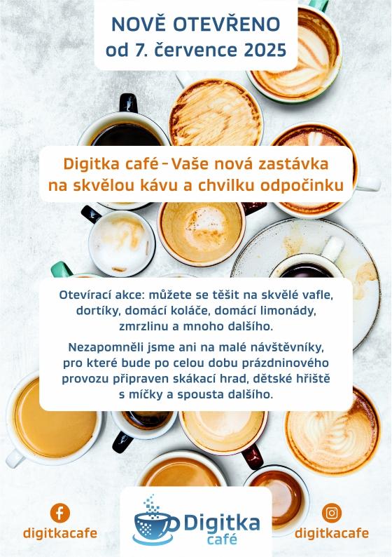 propagační leták A5 digitka café - přední strana