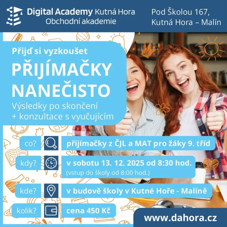Přijímačky nanečisto, 13. prosince 2025
