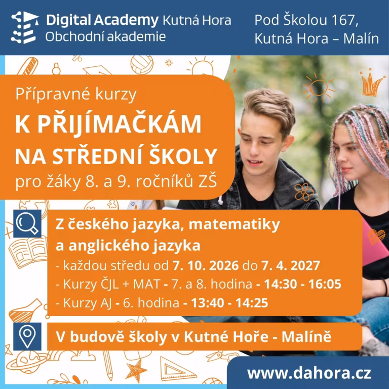 Přípravný kurz k přijímacím zkouškám pro žáky 8. a 9. ročníků